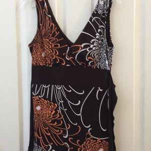Speechless Black and Orange Floral Top